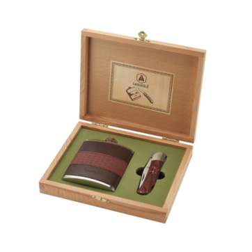 lentzis.com Ioannina | Laguiole | Σετ κυνηγιού φλασκί και σουγιάς Laguiole. | ΕΞΟΠΛΙΣΜΟΣ | Μαχαίρια-πολυεργαλεία | 84F610-Z7CXR-60